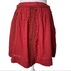 J Crew Swiss Dot Pom Pom Mini Skirt Size 2